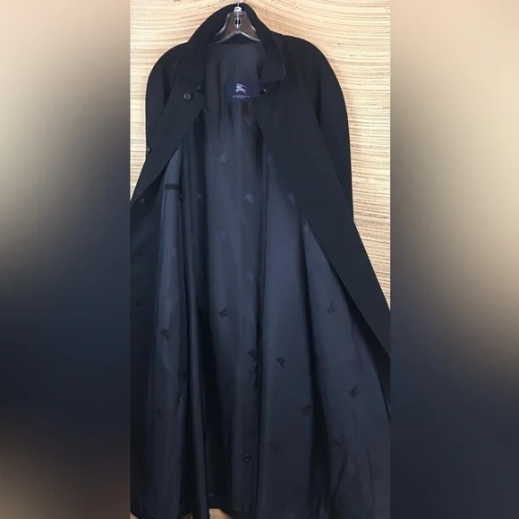 Burberry London Single Breasted Belted 100% Wool Car Trench Coat Size 40R - Picture 12 of 15